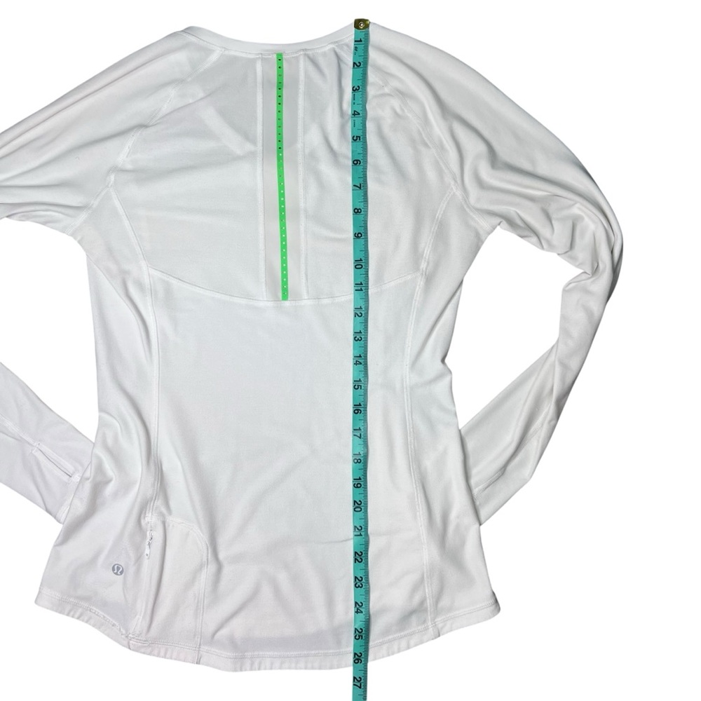 Lululemon Pace Pusher Long Sleeve Rulu Top White Women’s 8 - Picture 10 of 11